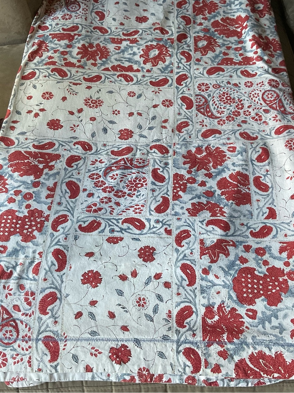 Lauren Ralph Lauren Kelsey Red Cream Bohemian Paisley King Duvet Cover Sets 3PCS - Picture 3 of 14